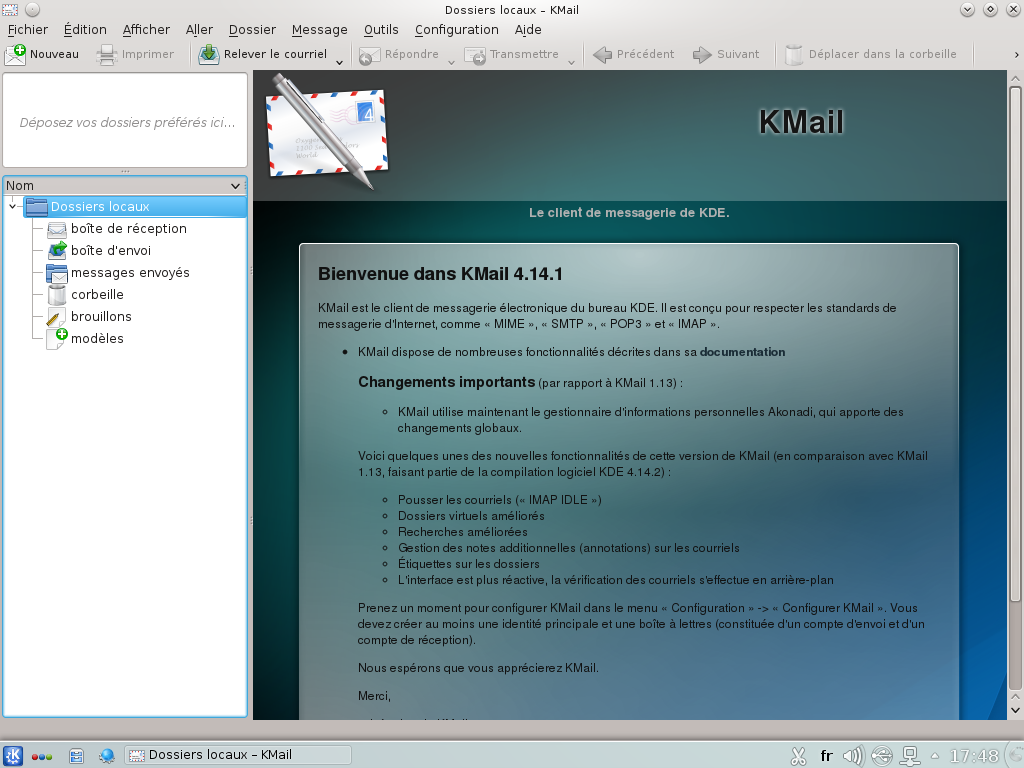 Le logiciel de messagerie KMail